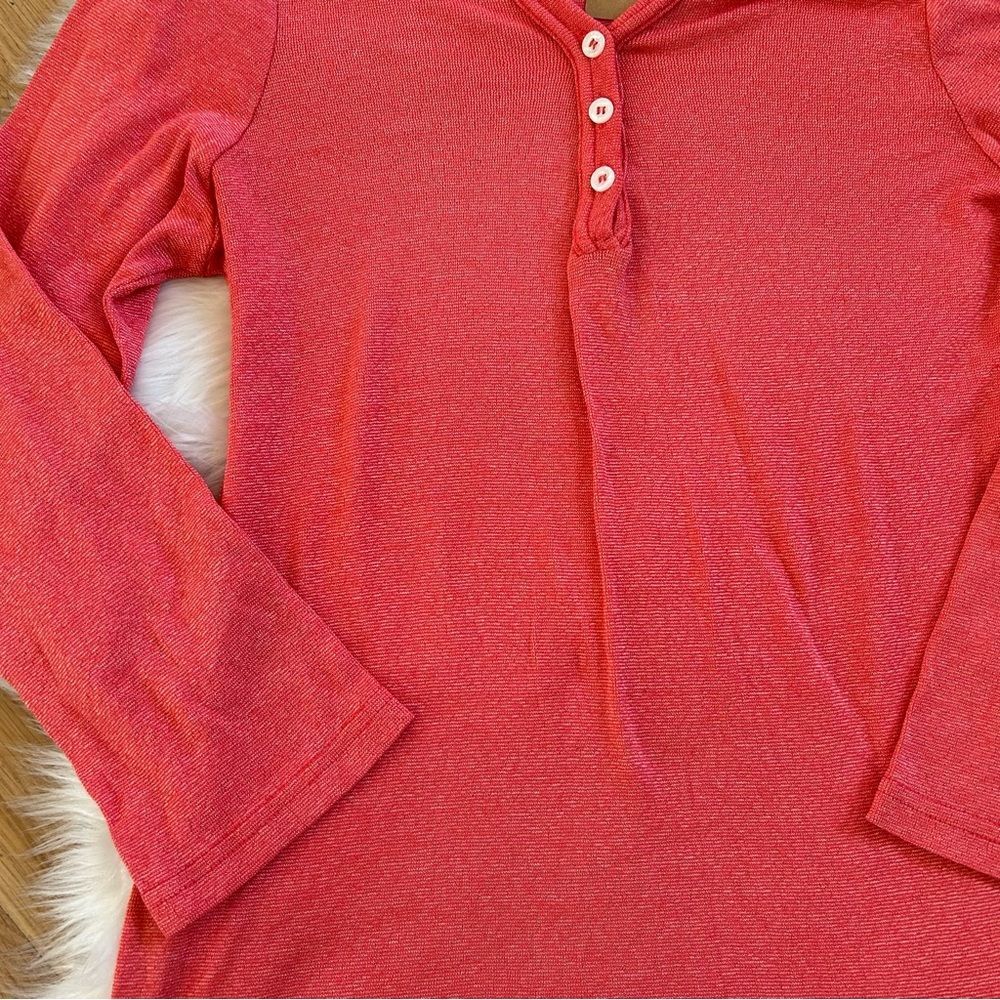 Michael Stars Maternity Top T Shirt Tunic Poppy Small Made in USA - Picture 2 of 5